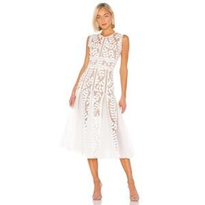Bronx and Banco Saba Blanc Midi Dress in White